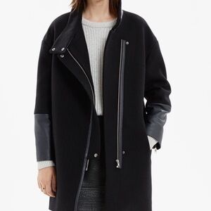 Madewell Wool/Leather Coat